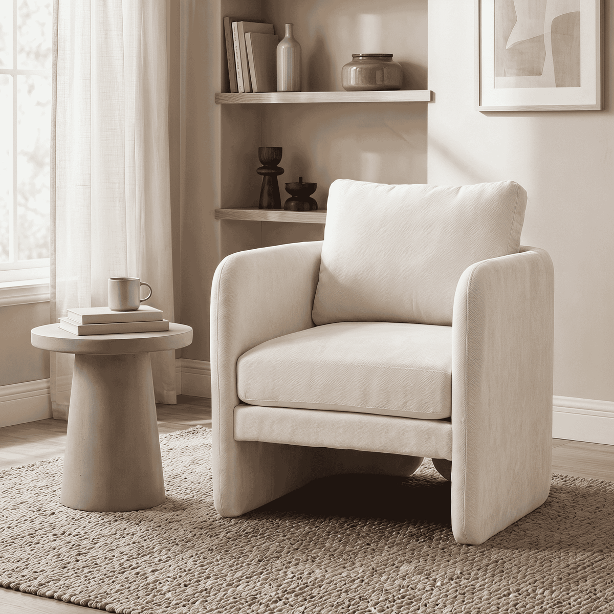 Rayne Swivel Accent Chair, Yellow Corduroy, Round Metal Swivel Base