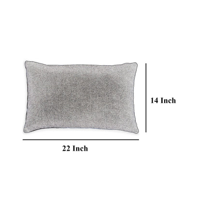 14 x 20 Lumbar Accent Throw Pillow, Ribbed Tan Brown Cotton, Polyfill