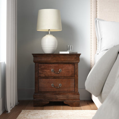 Traditional Design Brown Cherry Finish Dresser 1pc Louis Phillipe Style Classic Bedroom Furniture