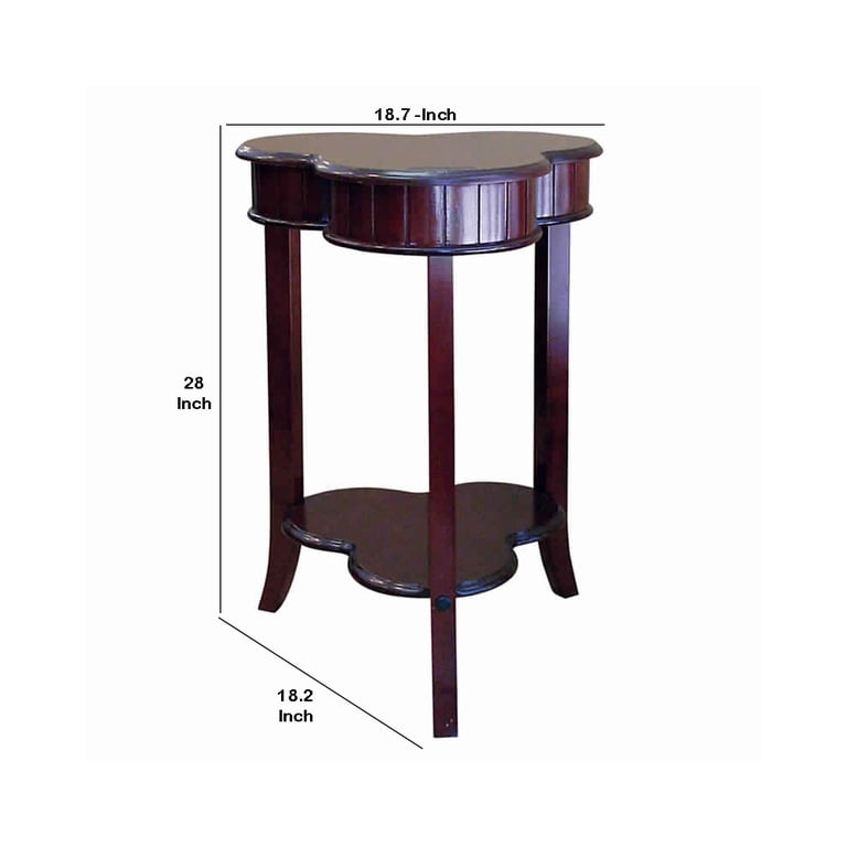Liom Nesting Side Table Set of 2, Triangular Top, Natural Brown Mindi Wood