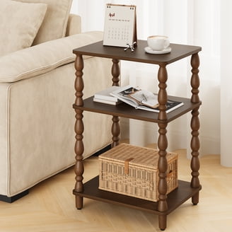 Lica Patio Side End Table, Barrel Shaped Lace Cut, 12 Inch White Iron