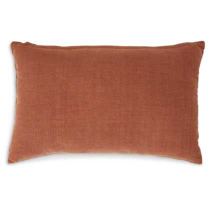 Ako Lumbar Pillow Set of 4, 14 x 22 Slim, Stonewashed Striped, Spice Pink