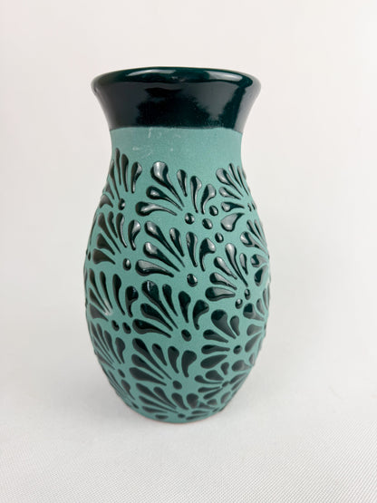 Talavera Style Flower Vase 9 Inch - Engobe Florero