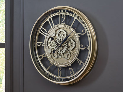 Gilover Wall Clock, Champagne Finish