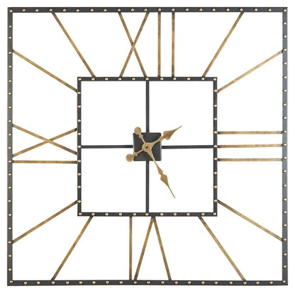 Thames Wall Clock, Black & Gold Finish