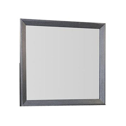 Kizie Dresser Mirror, Classic Weathered Black Solid Rubberwood 42 Inch