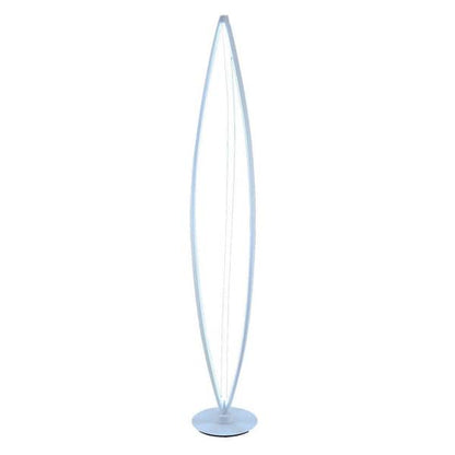 60 Inch Floor Lamp, Modern Accent Round Base, Sturdy Metal Body, White