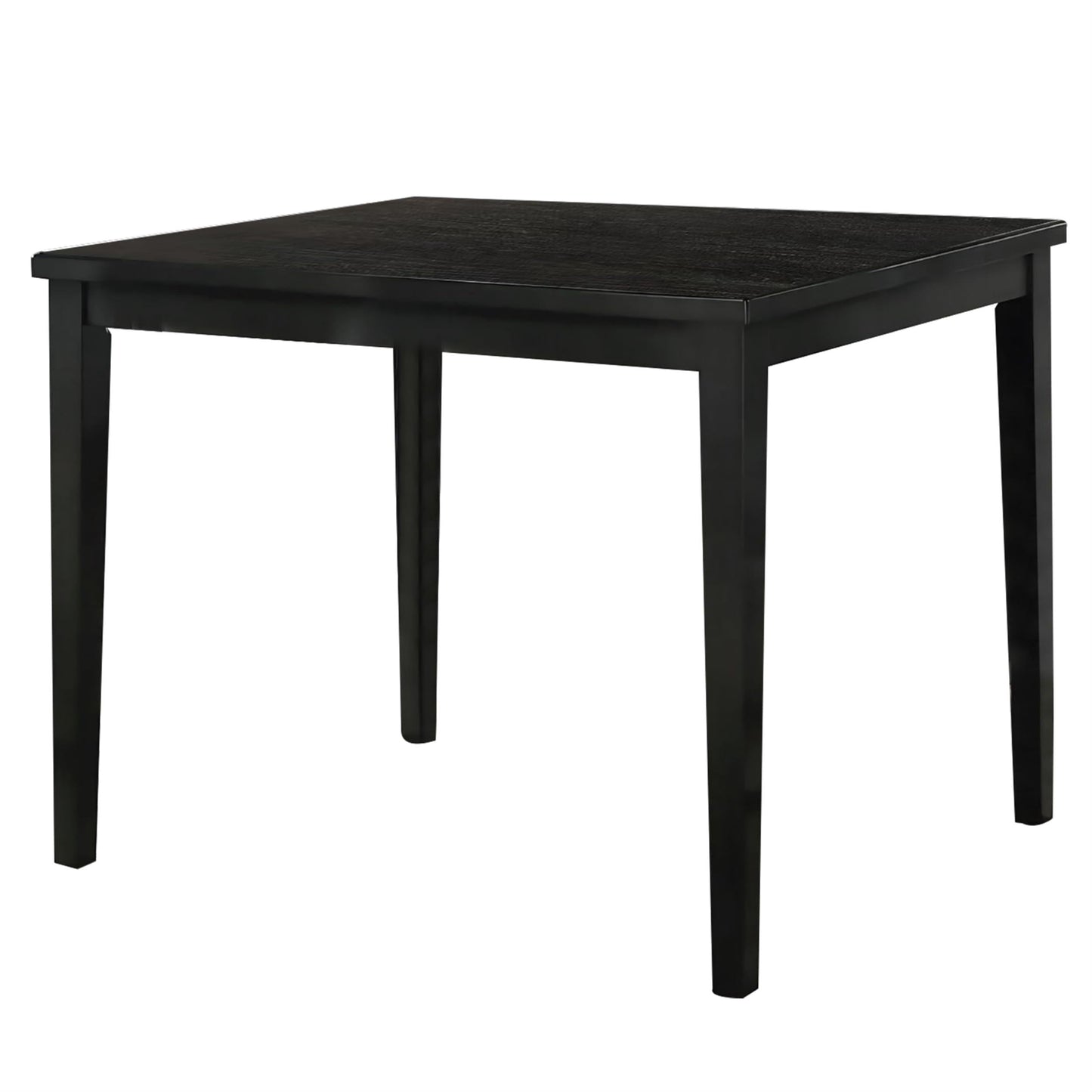 Heni Counter Height Table, 48 Inch Rectangular Top, Dark Walnut Brown