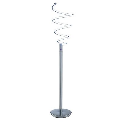 Sun 58 Inch Floor Lamp, Accent Twisted Modern Design, LED Chrome Base