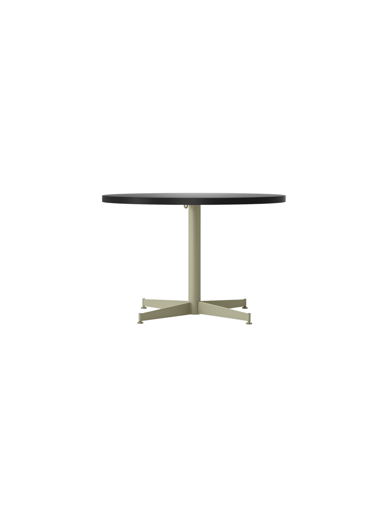 Del Modern Coffee Table, 47 Inch Round Top, Glossy White Ribbed Base