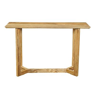 Nina Console Table | 48" Rectangular Top | Open Frame with Trestle Base | Natural Brown Mango Wood