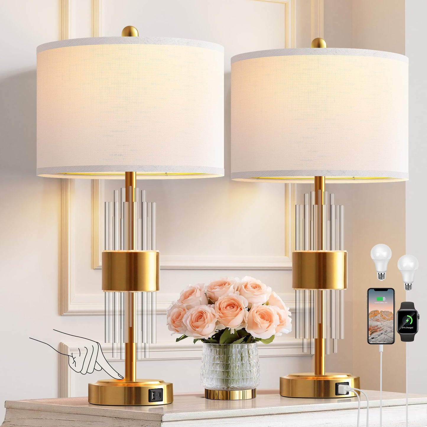 Gold Current Table Lamp