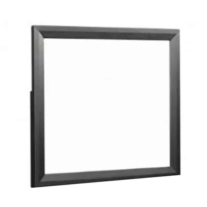Kaira Dresser Mirror with Espresso Brown Solid Wood Frame, 36x42