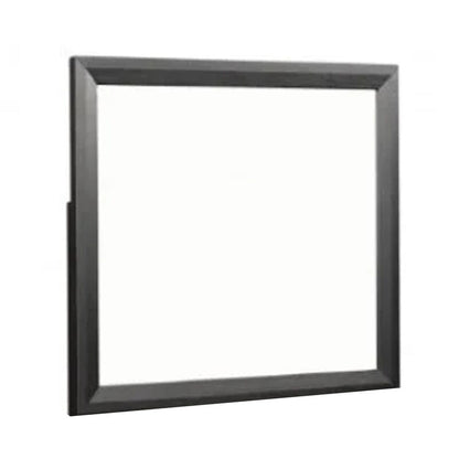 Kaira Dresser Mirror with Espresso Brown Solid Wood Frame, 36x42