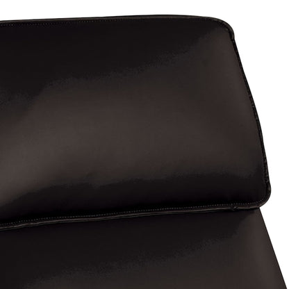 Sily Power Recliner Chair, Flange Trim, Foam Black Faux Leather Seat