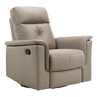 Briz Manual Swivel Recliner Chair, Top Grain Leather Latte Brown