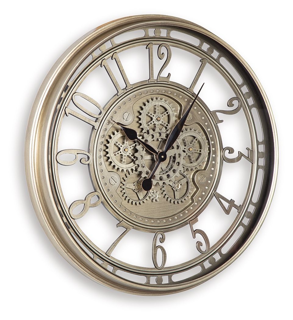Gilover Wall Clock, Champagne Finish