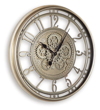 Gilover Wall Clock, Champagne Finish