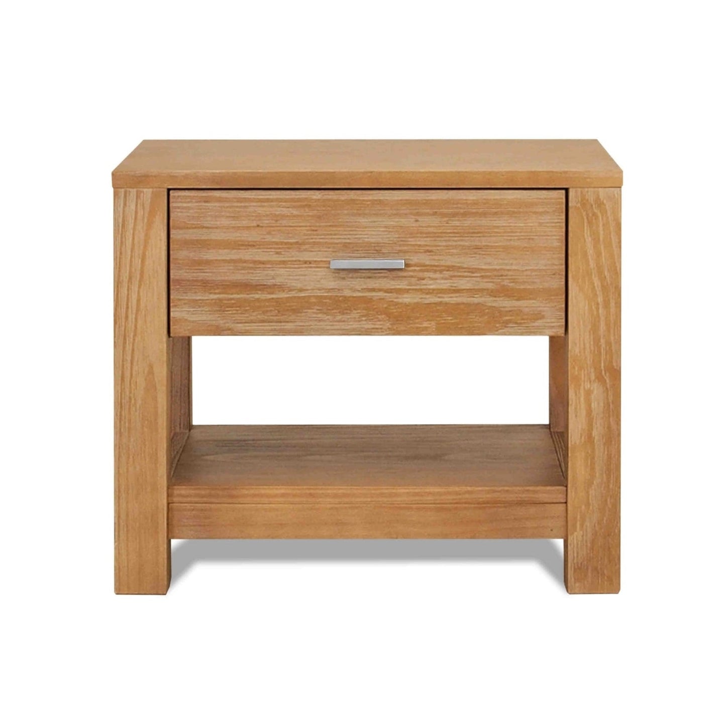 FarmHouse Traditional Rustic Acacia 1 Drawer Nightstand — Chic Home-Decor
