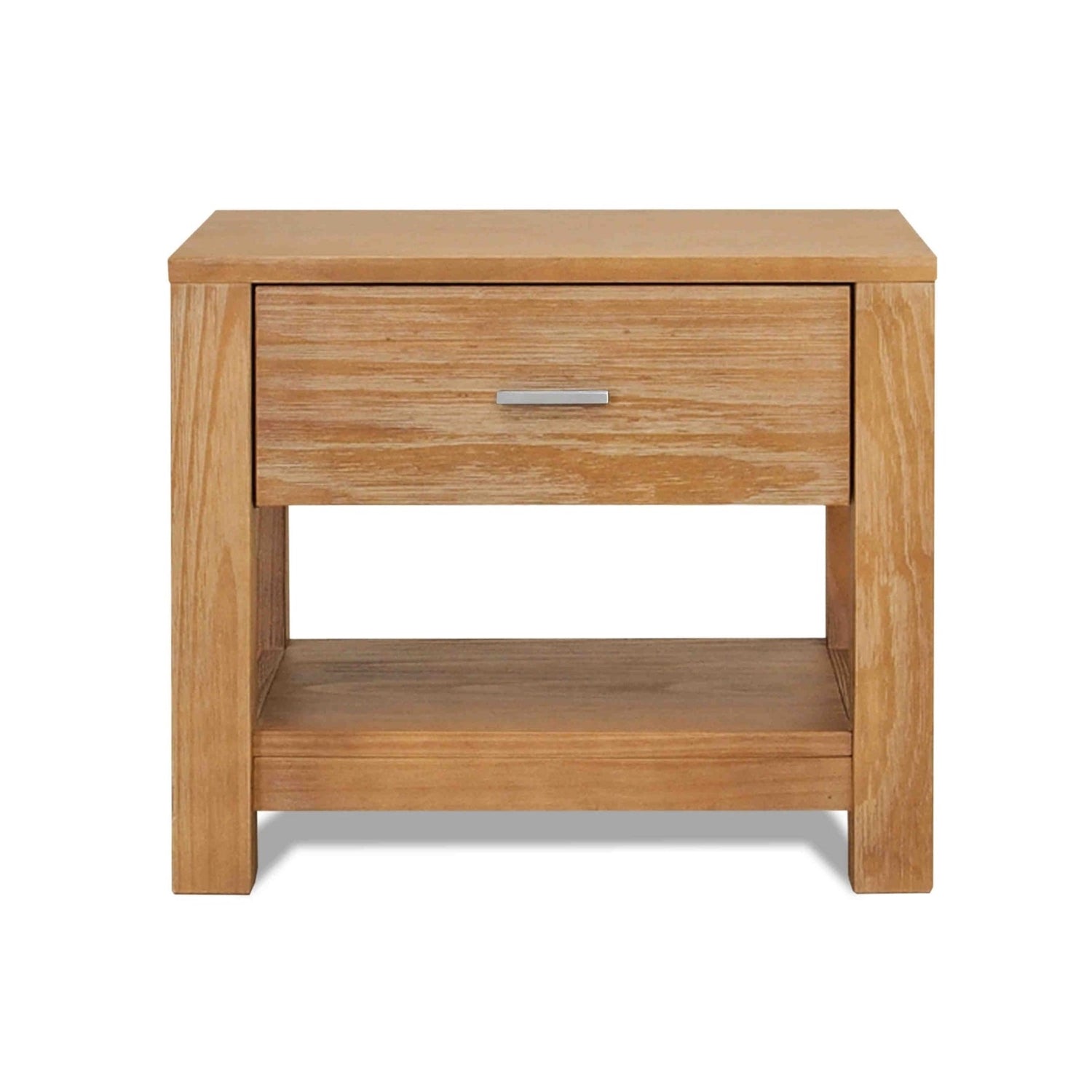 FarmHouse Traditional Rustic Acacia 1 Drawer Nightstand — Chic Home-Decor