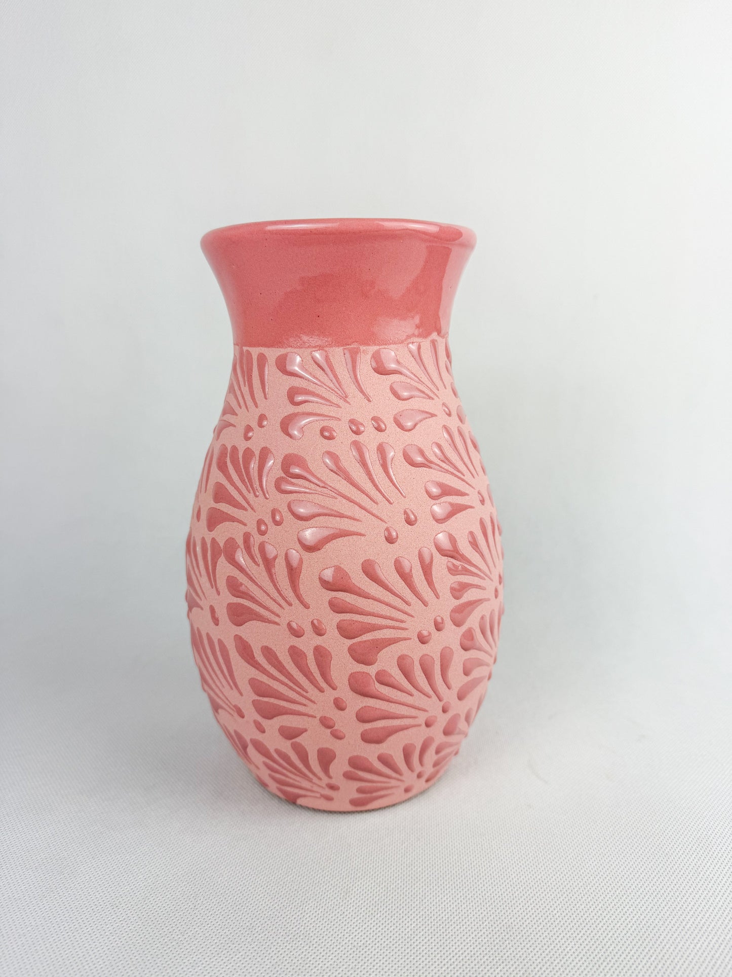 Talavera Style Flower Vase 9 Inch - Engobe Florero
