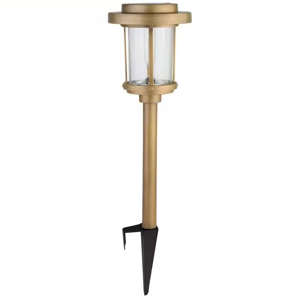 4 Pack - Gold Outdoor Solar LED Light Set - Weather-Resistant Path Yard Lighting — Chic Home-Decor