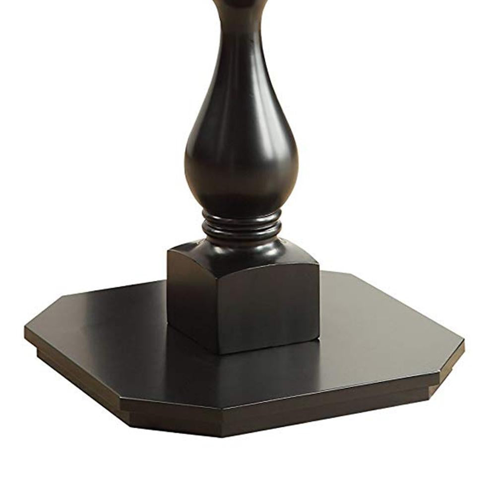 31 Inch Chess Game Table With Clipped Corners, Brown