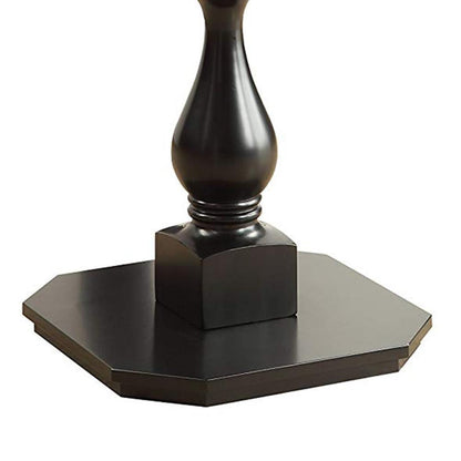 31 Inch Chess Game Table With Clipped Corners, Brown