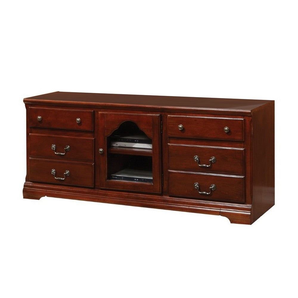 Trendy TV Stand, Cherry Brown