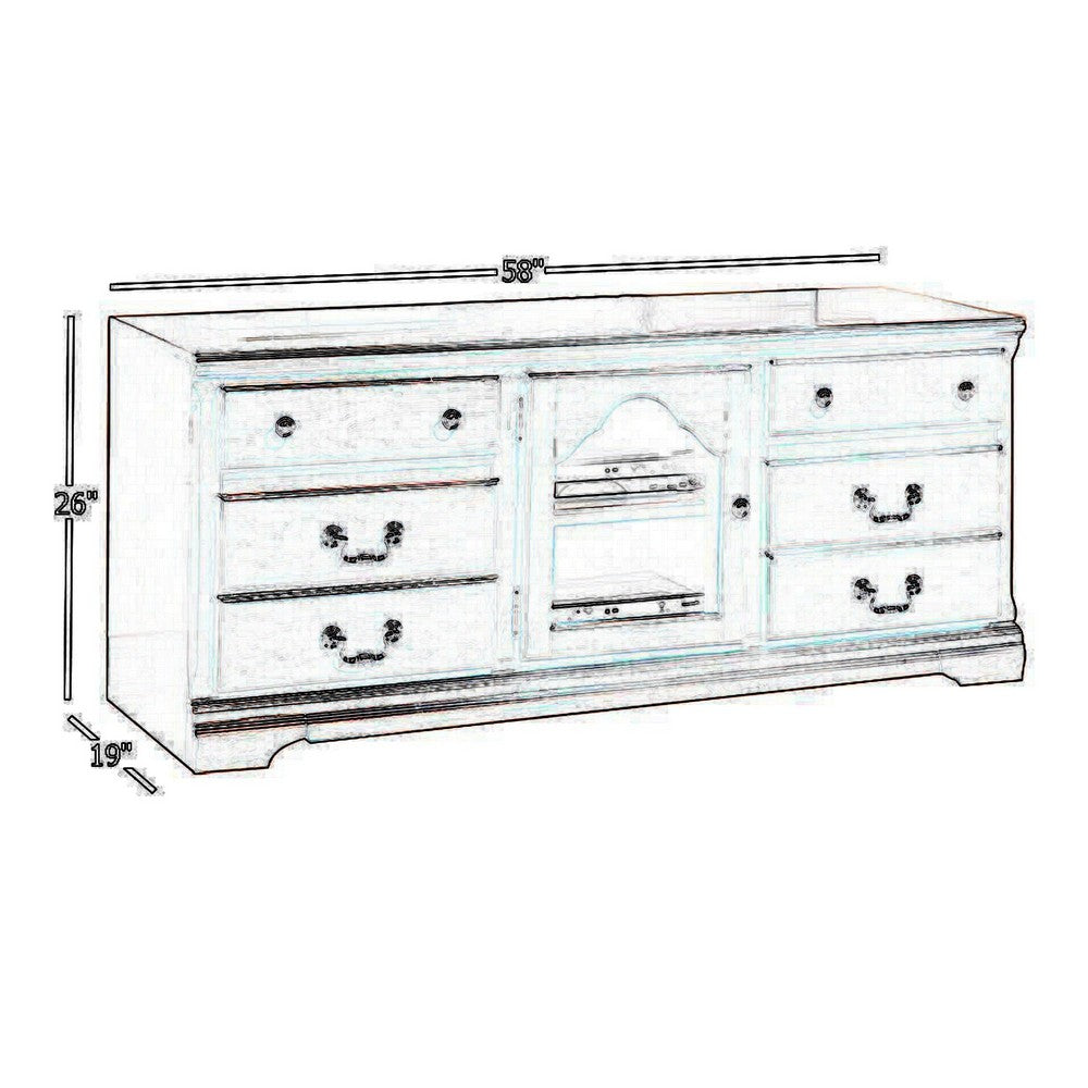 Trendy TV Stand, Cherry Brown