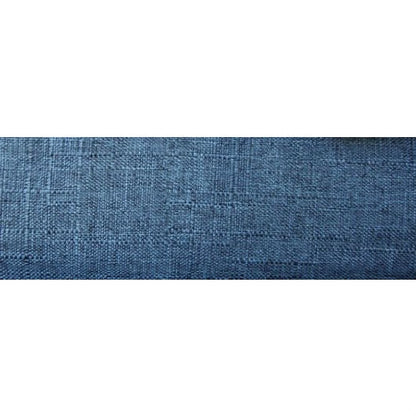 Full size Dark Blue Charcoal Linen Platform Bed with Upholstered Headboard