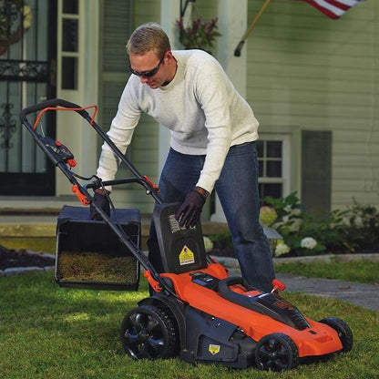 Cordless 20-inch Electric Lawn Mower with Two Lithium ion Batteries