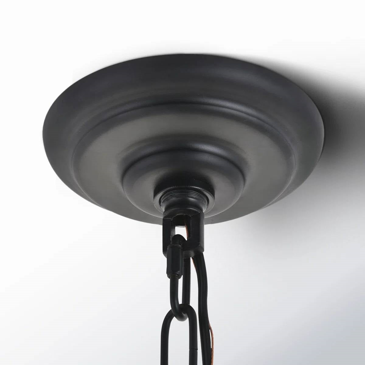 30-inch Traditional Dimmable 6-Light Chandelier in Black/Brass Finish