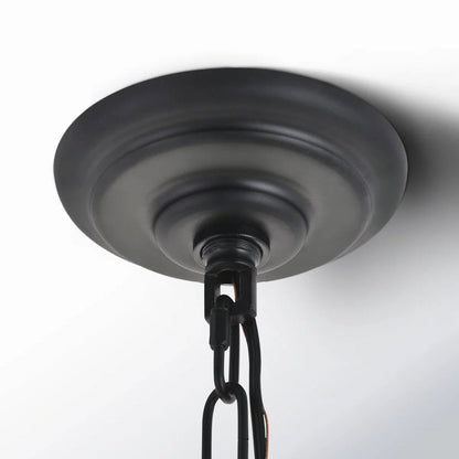 30-inch Traditional Dimmable 6-Light Chandelier in Black/Brass Finish