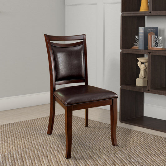 Woodside Transitional Side Chair , Expresso Finish, Set Of 2