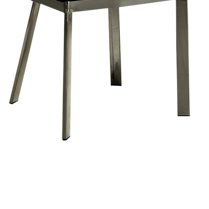 BM131326 Orla Contemporary Side Chair With Black Microfabric Seat, Set Of 2
