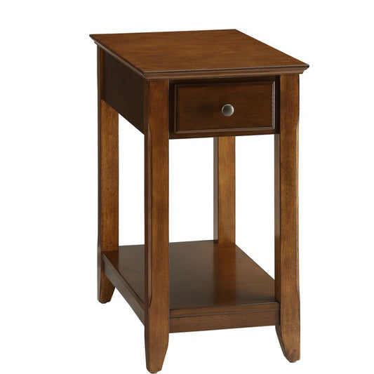 Smart Looking Side Table, Walnut Brown, with single drawer and lower shelf