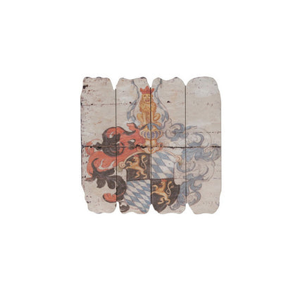 Wooden Wall Plaque, Multicolor, Set of 2