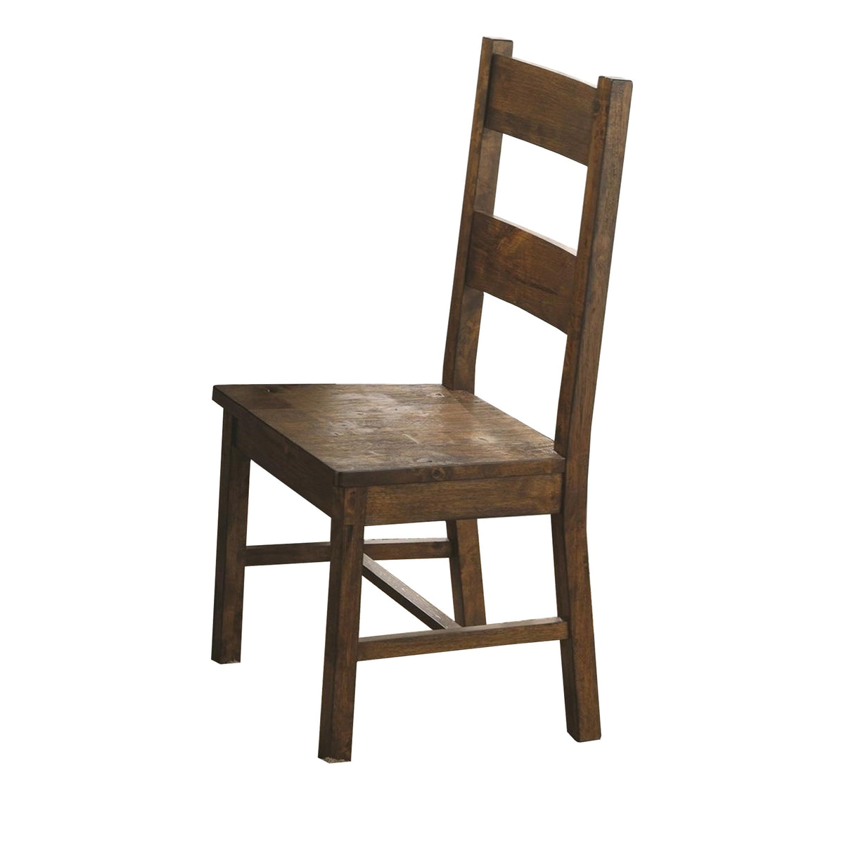 Chambr Armless Wooden Dining Side Chair, Rustic Golden Brown, Set of 2