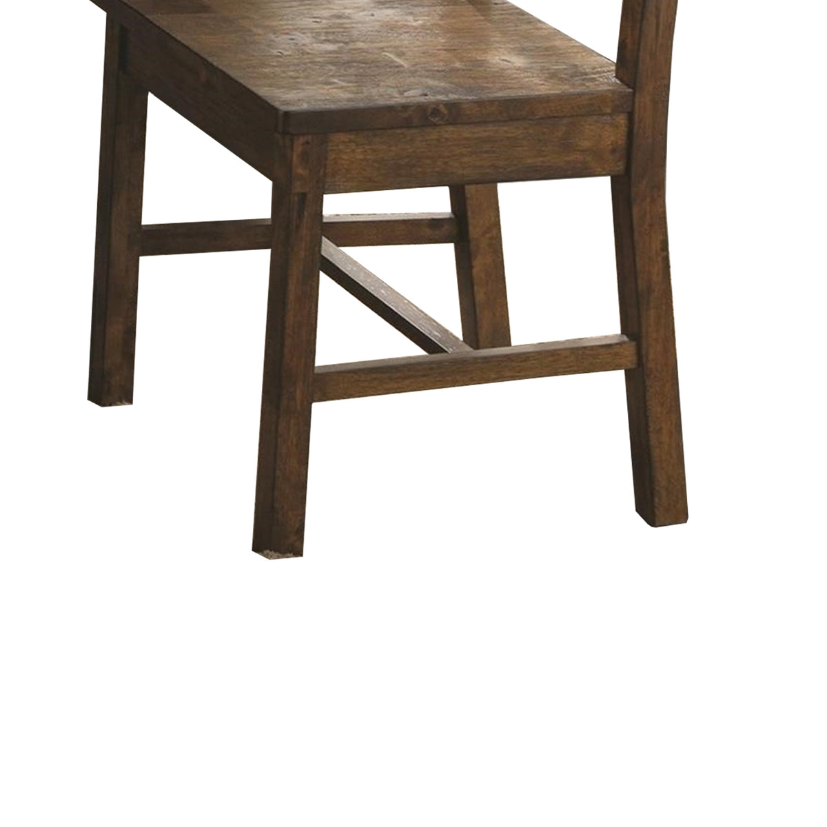 Chambr Armless Wooden Dining Side Chair, Rustic Golden Brown, Set of 2
