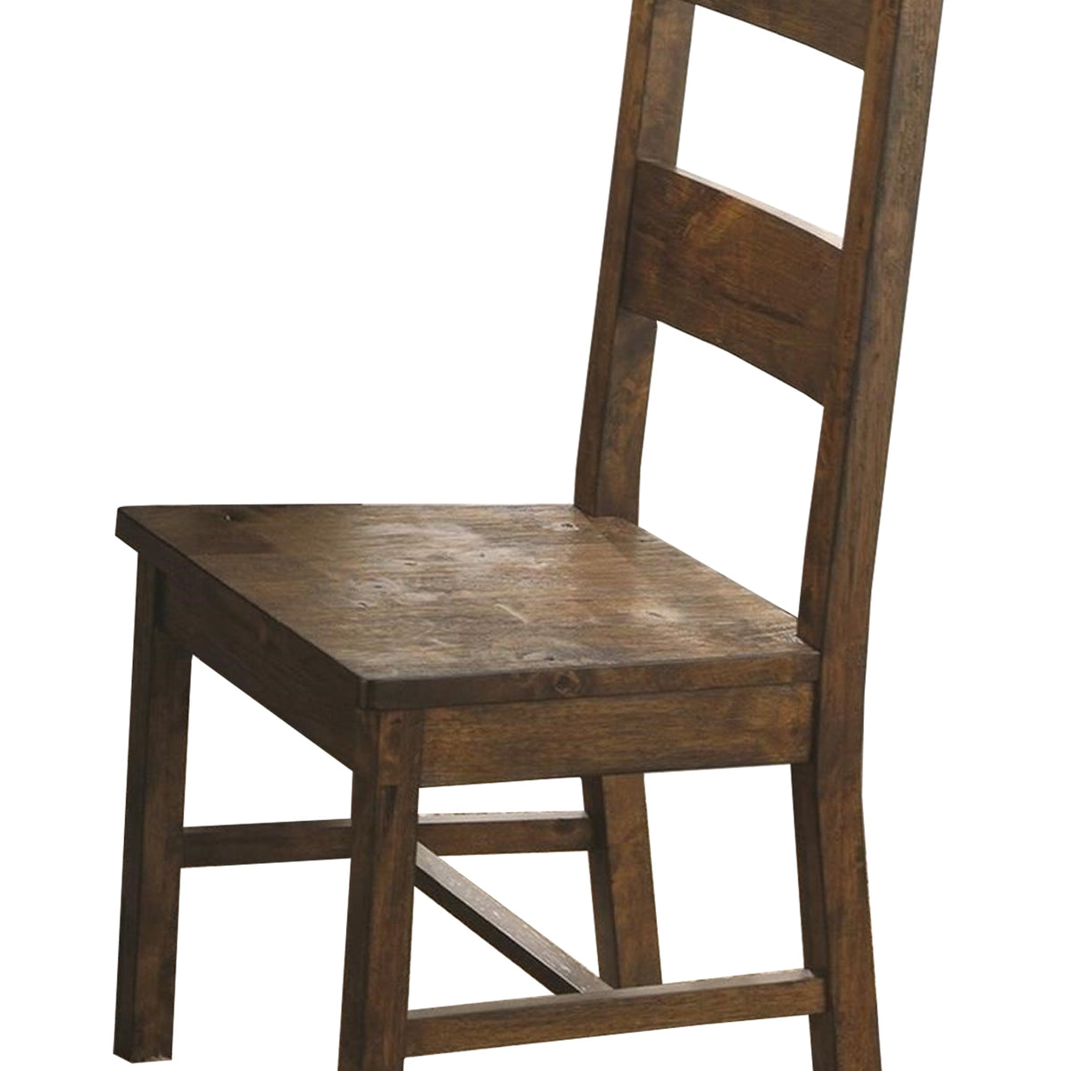 Chambr Armless Wooden Dining Side Chair, Rustic Golden Brown, Set of 2