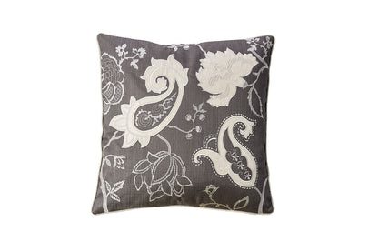 Contemporary Style Set of 2 Throw Pillows With Paisley and Floral Desi