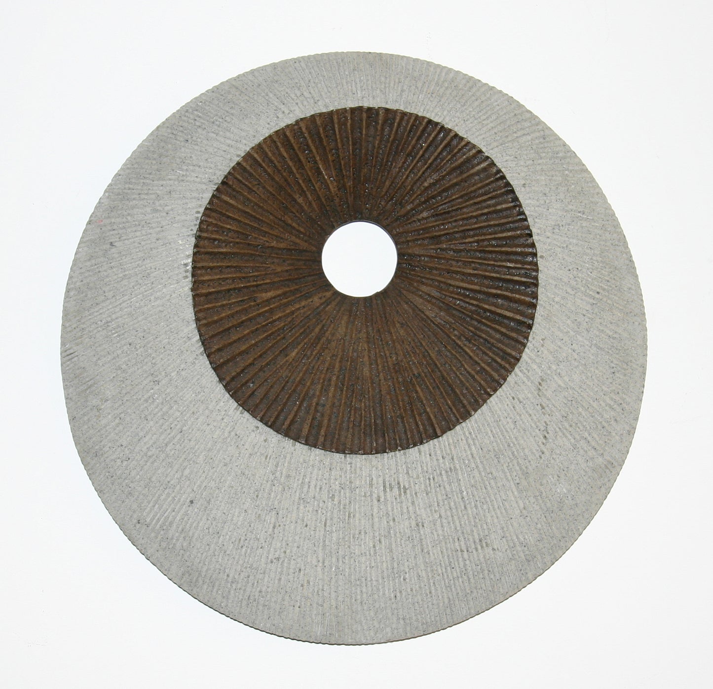 Round and Ribbed Double Layer Sandstone Wall Art, Set of 2, Large, Brown and Gray — Chic Home-Decor