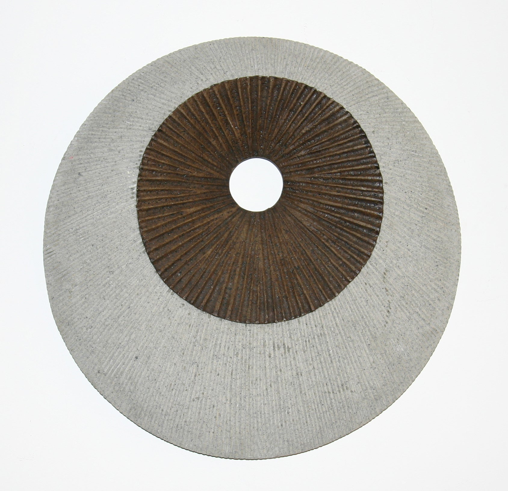Round and Ribbed Double Layer Sandstone Wall Art, Set of 2, Large, Brown and Gray — Chic Home-Decor