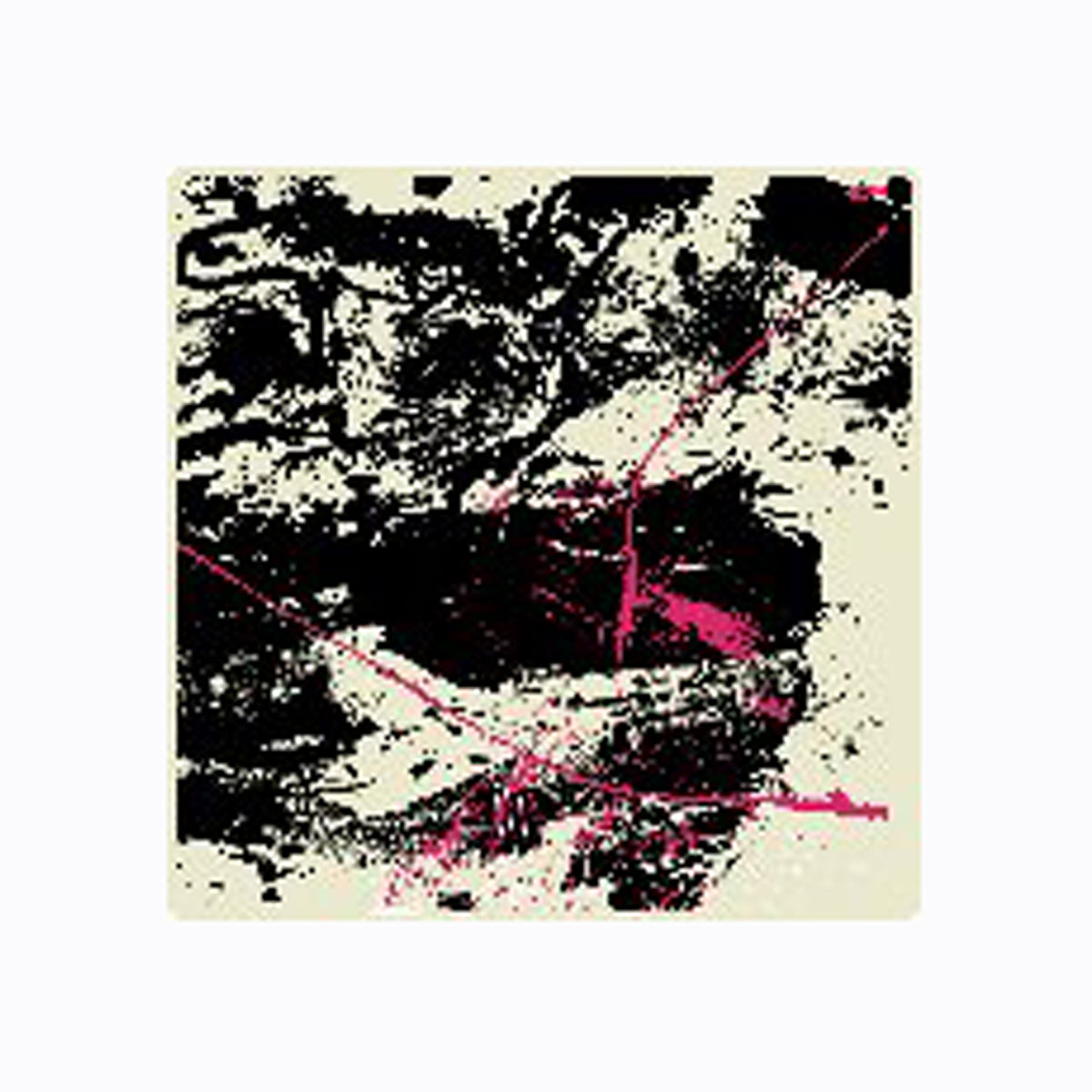 Square Shaped Wooden Wall Art with Abstract Printing, Black and White — Chic Home-Decor