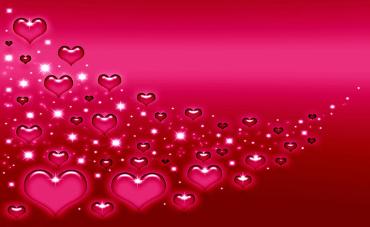 Contemporary Valentine Themed Rectangle Shape Wall Art, Red — Chic Home-Decor