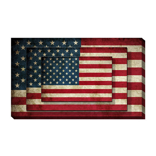Contemporary Canvas American Flag Wall Art Print Decor, Set of 2, Multicolor — Chic Home-Decor