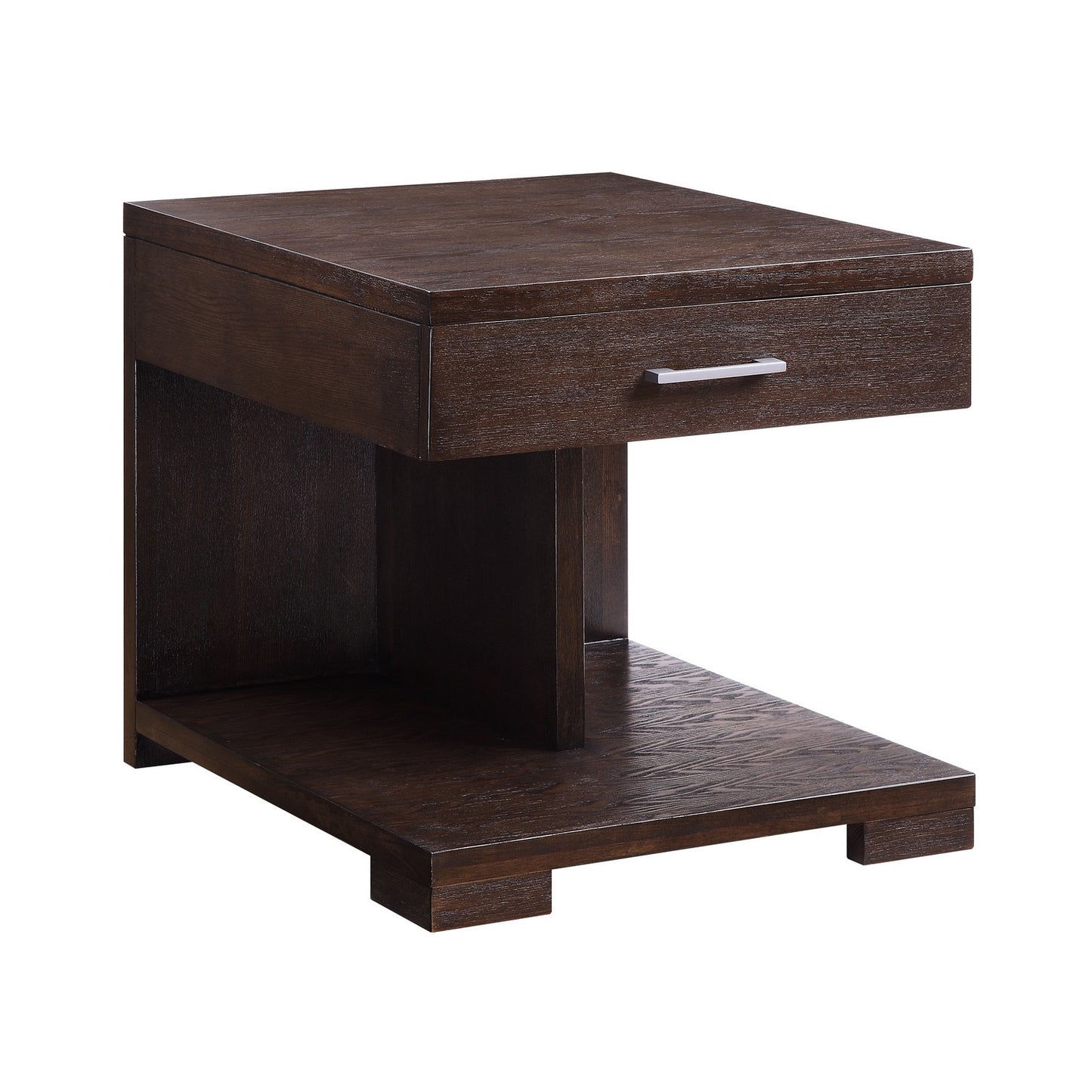 Wooden End Table with 1 Drawer, Brown — Chic Home-Decor