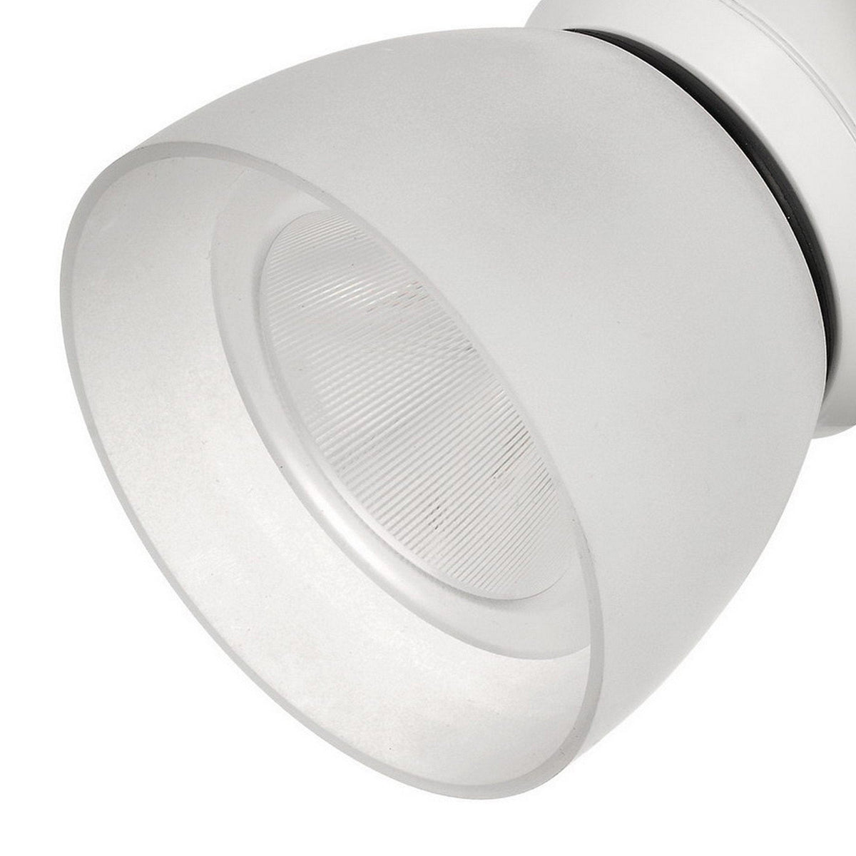 10W Integrated LED Track Fixture with Polycarbonate Head, White