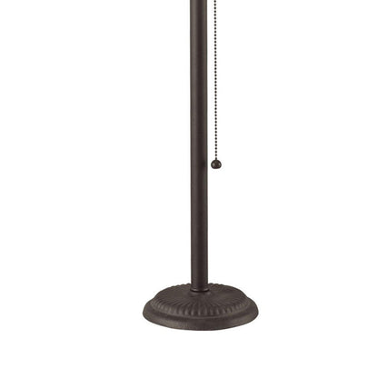 Paper Shade Metal Table Lamp with Pull Chain Switch,Set of 4,White and Black